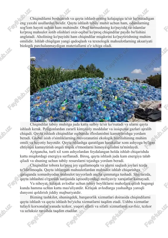 iy bog'langan va hudud birligining umumiy tushunchasi asosida belgilanadi. hududning birligi tabiiy resurslardan kompleks va samarali foydalanish imkonini beruvchi qulay va noqulay tabiiy sharoitlardan iborat. tabiiy resurslar insoniyat mavjudligi uchun tabiiy sharoitlar yig'indisining bir qismidir. yer har qanday faoliyatning tabiiy va asosiy asosidir. u moddiy holat, uning paydo bo'lishi, ishlab chiqarish muammolarini hal qilishda shaxs harakat qiladigan ob'ekt tomonidan amalga oshirilishining fazoviy asosi sifatida ishlaydi. foydalanish jarayonida yer turli xil tabiiy sohalarga tegishli tabiiy resurslarni hududiy jihatdan birlashtiradi. har qanday insoniyat jamiyati farovonligining asosini moddiy ne'matlar ishlab chiqarish tashkil etadi. bu nafaqat oziq-ovqat mahsulotlarini jismoniy iste'mol qilishning o'sishi, odamlarning uy-joy va boshqa turmush sharoitlarini yaxshilashning poydevori, balki jamiyatning madaniy, sivilizatsiyali rivojlanishining kafolati hamdir. yer mehnat predmeti - madaniy o'simliklarga ta'sir qilish orqali qishloq xo'jaligi mahsulotlarini ishlab chiqarishda mehnat quroli yoki vositasi sifatida foydalaniladi. xulosa: yer qishloq xo'jaligida asosiy ishlab chiqarish vositasi sifatida. yerning tuzilishini tahlil qilish. qishloq xo`jaligi yerlaridan ularning …