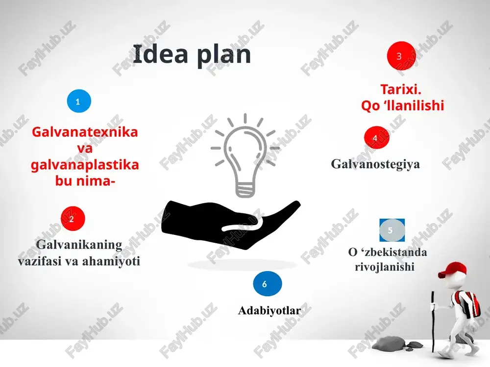 oʻylab tekis taqsimlanishi. galvanik jarayonning nazariy moddiy muvozanatini faraday qonunidan aniqlash mumkin. biroq, ajralgan metallning haqiqiy miqdori har doim nazariy jihatdan prognoz qilinganidan past boʻladi. bu qisman elektrolitda har doim begona kationlarning mavjudligi bilan bogʻliq boʻlib, ular yoki zaryadning massaga nisbati har xil boʻladi (masalan, mis sulfat eritmasidagi kumush ionlari aralashmasi) yoki suv katod yuzasiga joylashmaydi, lekin qaytarilish vaqtida elektrolitdan chiqariladi (masalan, h +). elektrolitdagi ionlarning harakat tezligining chekliligi (elektrolitni isitishdagi yoʻqotishlar), diffuziya hodisalari, tebranish, konvektiv va boshqa mexanik taʼsirlar tufayli elektrolitning aralashishi oʻz taʼsirini koʻrsatadi. 13 galvonoplastika -galvonotexnikaning tarmoqlaridan biridir. rangli metalldan elektr toki taʼsirida eritmadan (eritmadan) choʻktirish yoʻli bilan relefli buyum hosil boʻlishi. u elektroliz yoʻli bilan ob’ektlarning metall nusxalarini olish uchun ishlatiladi. ushbu atama elektroformatsiyalash orqali olingan metall buyumlarning nomi sifatida ham ishlatilishi mumkin. elektroformatsiyalash jarayonida choʻkilgan metall konlarining qalinligi 0,25-2 mm. galvonoplastika kichik haykallar va zargarlik buyumlarining aniq badiiy nusxalarini ishlab chiqarishda, texnologiyada – gramofon plastinalari, …