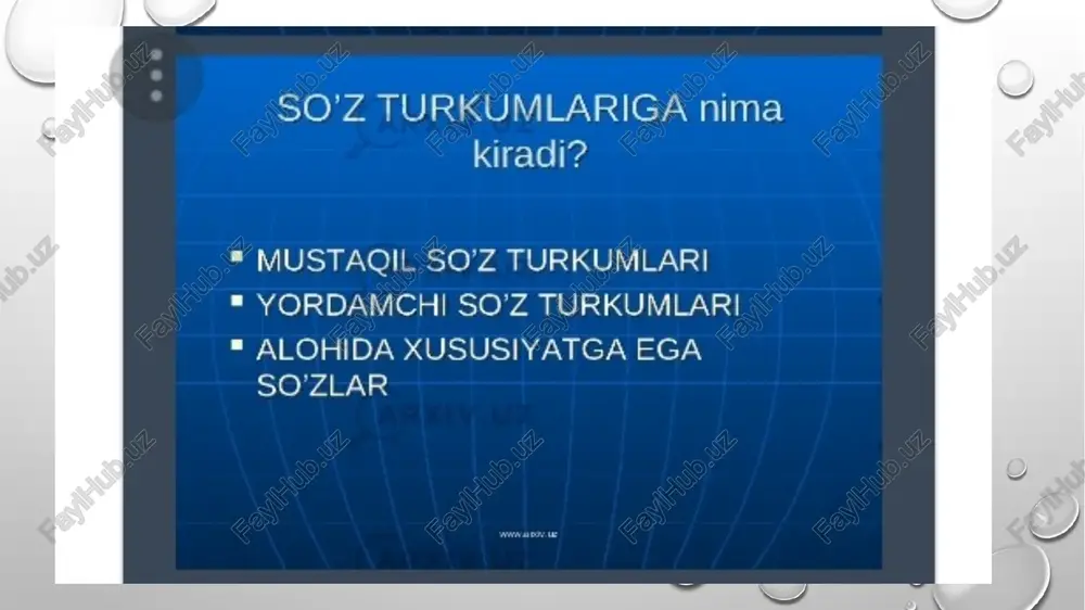 ona tili fanidan tayyorlagan taqdimoti - Page 3