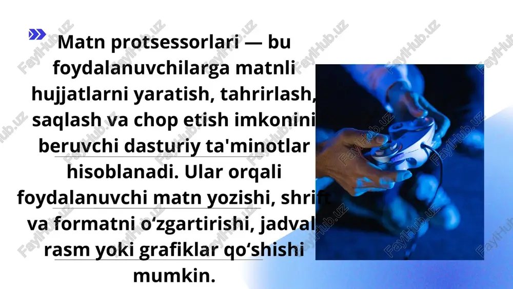 matn protsessorlari va unda ishlash imkoniyatlari - Page 3