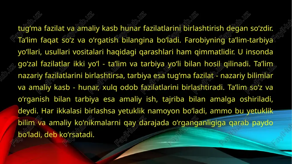 m 24 ta. 59 bundan koʻrinib turibdiki bugungi kunda ta`lim tizimidagi ijobiy oʻzgarishlar sezilarli darajada oʻsgan. davlat oliy ta`lim muassasalari tegishliligi boʻyicha vazirlik va idoralar tasarrufiga biriktirilgan: xorijiy oliy ta’lim tashkilotlari soni soʻnggi 3 yilda ikki barobar oshgan.2020-2021- oʻquv yili boshida respublika boʻyicha 20 ta xorijiy oliy ta’lim tashkiloti faoliyat yuritgan. 3 bu ma’lumotlar esa ta’lim tizimimiz uzviyligi toʻgʻri yoʻlga qoʻyilganini koʻrsatib turibdi. davlat oliy ta’lim muassasalari tegishliligi boʻyicha vazirlik va idoralar tasarrufiga biriktirilishi- oliy ta’limda kadrlar sifatini oshirish, har bir yoʻnalish boʻyicha yetuk mutaxassislarning tayyorlanishi nazarda tutilgan. xorijiy oliy ta’lim muassasalarining soʻngi 3 yilda 2 barobar oʻsishi ham buning isbotidir. ta’lim sifati an’anaga koʻra oʻqitishning va ilmiy tadqiqotlarning otm darajasidagi tabiiy elementi va olimlarning kasbiy faoliyatidagi ajralmas bir boʻlagi boʻlib sanaladi. hozirgi kunda oliy ta’lim sifatini oshirish butun dunyoda ta’lim tizimidagi eng muhim va asosiy masalalardan biri boʻlib qolmoqda. shuning uchun ham oliy ta’lim sifatini baholashdagi yondashuvlarni tadqiq qilishga …