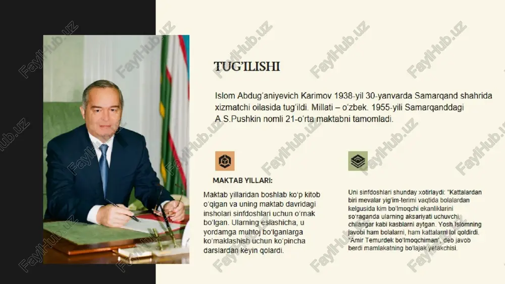 tug'ilishi islom abdug‘aniyevich karimov - Page 3