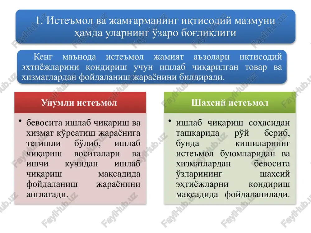 jamg'arma hajmining o'zgarishi darajasi jamg'armaga keyingi qo'shilgan moyillik (jqm) deyiladi 2. jamg'arishning mohiyati, omillari va samaradorligi jamg'arish – milliy daromad bir qismining asosiy va aylanma kapitallarni, shuningdek, ehtiyot zaxiralarini ko'paytirish uchun sarflanishidir. jamg'arish turlari ishlab chiqarish maqsadidagi jamg'arish jamg'arilgan mablag'larning moddiy ishlab chiqarish sohasining asosiy kapitallarini va aylanma mablag'larini kengaytirishga ketadigan qismi ishlab chiqarish sohasidagi jamg'arish summasini hosil qiladi. ishlab chiqarish sohasidagi jamg'arish iqtisodiy o'sishning muhim omilidir. noishlab chiqarish maqsadidagi jamg'arish ijtimoiy-madaniy sohadagi jamg'arish (noishlab chiqarish jamg'arishi) uy-joy fondini, kasalxonalar, o'quv muassasalari, madaniyat, sog'liqni saqlash, sport muassasalari, ya'ni nomoddiy ishlab chiqarish tarmoqlarini kengaytirish, rekonstruktsiyalash, yangilashga sarflanadi. jamg'arish normasi bevosita jamg'arish summasining butun milliy daromad hajmiga nisbati bilan aniqlanadi: jn - jamg'arish normasi; js - jamg'arish summasi; md - milliy daromad. nominal investitsiya pul mablag'lari ko'rinishidagi investitsiya real investitsiya pul mablag'lariga sotib olish mumkin bo'lgan investitsion resurslar 3. investitsiyalar va uning darajasini belgilovchi omillar investitsiyalar – asosiy va aylanma kapitalni qayta …