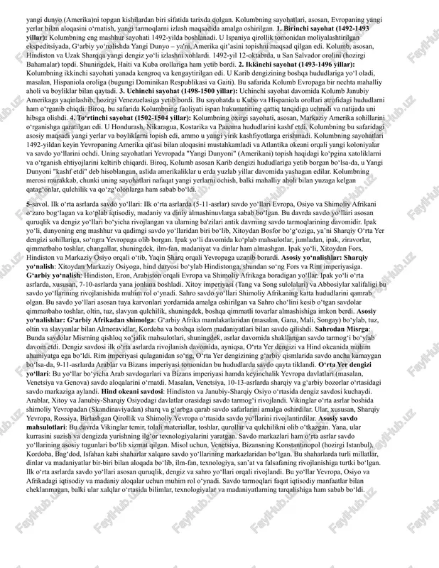 ali esa mesopotamiya yordamlar va savdo yo'llari orqali. quruqlik yo'llari :dahshurvagiza o'rtasi: tranzit aloqa yo'llari: ipak yo'li (silk road) : ipak yo'li - bu xitoydan yevropaga o'tar ekan, markaziy osiyo, parfiya, mesopotamiya, hindiston va yevropaning turli mamlakatlarini bog'lovchi uzun savdo yo'li edi. bu yo'ldan asosan ipak, qimmat bilim toshlar, ziravor, foydali bilimlar, xushbo'y yordamlar, ham yordam, madaniy va ilmiy almashilgan. g'arbiy xitoy , tojikiston , o'zbekiston va markaziy osiyoi bu yo'lda markaziy rol o'ynagan. dengiz savdo yo'llari: karfagen shohi. rim imperiyasidagi tranzit yo'llari : antik vaqt davomida va tranzit yo'llari savdo uchun emas, balki madaniyatlararo aloqalar uchun ham muhim bo'lgan. fenikliklar o'ziningretsiya va rim madaniyatlari o' ilmiylarining falsafiy va bislom sivilizatsiyasi ham ipak yo'li . 5. antik davr aloqa yo'llarining ekologik va ijtimoiy ta'siri kuchli bo‘lgan. antik davrda aloqa yo'llarining ekologik ta'siri ham muhim bo'lgan. antik davr aloqa yo'llari, iqtisodiy aloqalar, savdo aloqalar va harbiy aloqalar uchun muhim ahamiyatga ega …