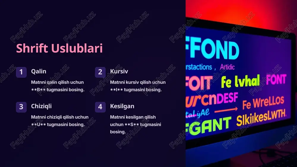 photoshop 7 da shriftlar bilan ishlash - Page 3