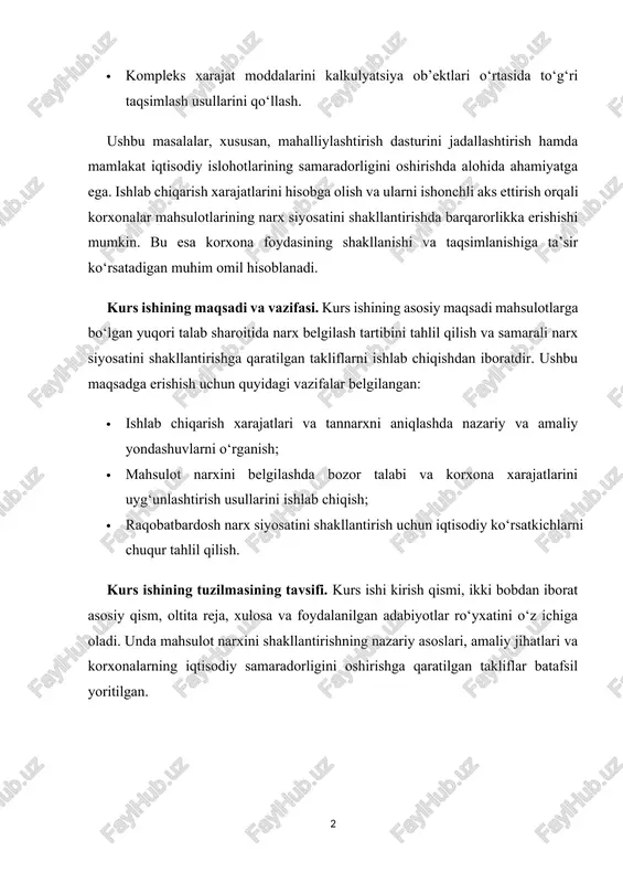 i xizmat miqdori. talabning shakllanishida bir nechta asosiy omillar rol o‘ynaydi: narx: bu talabga bevosita ta‘sir qiluvchi asosiy omil hisoblanadi. talab qonuni narx va miqdor o‘rtasidagi teskari bog‘liqlikni ifodalaydi. daromad darajasi: iste‘molchilarning daromadi oshgan sari ular qimmatroq mahsulotlarni xarid qilishga moyil bo‘lishadi. daromad kamayganda esa talab pasayishi kuzatiladi. iste‘molchining xohish-istaklari: mahsulotning sifati, brendi yoki dolzarbligi iste‘molchilarning tanloviga ta‘sir qiladi. o‘rinbosar va to‘ldiruvchi mahsulotlar narxi: bir mahsulot narxining o‘zgarishi boshqa o‘xshash yoki to‘ldiruvchi mahsulotlarga bo‘lgan talabni ham o‘zgartirishi mumkin. bozor sharoitlari: iqtisodiy muhit, inflyatsiya, soliqlar va davlat siyosati kabi omillar talabga ta‘sir ko‘rsatadi. talab egri chizig‘i talab qonunini vizual tarzda tushuntirish uchun talab egri chizig‘i ishlatiladi. talab egri chizig‘i odatda pasayuvchi yo‘nalishda bo‘ladi, chunki narx oshganda talab miqdori kamayadi va aksincha. egri chiziqning har bir nuqtasi bozor sharoitlari, daromadlar va boshqa doimiy omillar asosida aniqlanadi. narxlarning shakllanishi bozorning talab va taklif o‘rtasidagi muvozanatiga bog‘liq. talab qonuni bu jarayonning muhim qismidir, chunki …