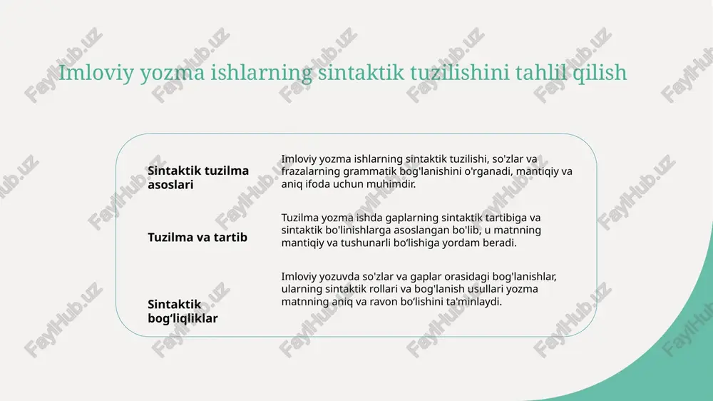 h uchun zarur. madaniy nuanslarni aniqlash madaniy nuanslarni aniqlash uchun, tilshunoslar kontekstga asoslangan usullarni qo'llab, so'zlar va ifodalar o'rtasidagi bog'liqlikni tahlil qiladi. til va madaniyat o’rtasidagi bog’liqlik: tahlil usullari va amaliy misollar 1 til va madaniyat o’rtasidagi bog’liqlik - til madaniyatning ifodasi bo’lib, uning o’ziga xosliklari, qadriyatlari va an’analari yozma va og’zaki ifodalarda o’z aksini topadi, madaniyat bilan uzviy bog’liq. 2 lingvistik tahlil usullari - semantik va sintaktik metodlar yordamida til va madaniyatdagi nuanslarni aniqlash mumkin, masalan, so’zlarning ma’nosi va ularning madaniy kontekstdagi o’rni. 3 amaliy misollar va natijalar - masalan, “oy” so’zi o’zbek madaniyatida nur va farovonlik bilan bog’liq, lingvistik tahlil orqali bu tushuncha va qadriyatlarning yozma ifodasini chuqurlashtirish mumkin. uzbek tilida madaniyat va til nuanslarini aniqlash uchun lingvistik texnikalar 1 madaniyat va til aloqasi madaniyat va til o'rtasidagi bog'liqlik tilning madaniy kontekstda qanday ishlashini tushunishga yordam beradi. bu, ayniqsa, idiomalar va an'anaviy ifodalar orqali namoyon bo'ladi. 2 nuanslarni …