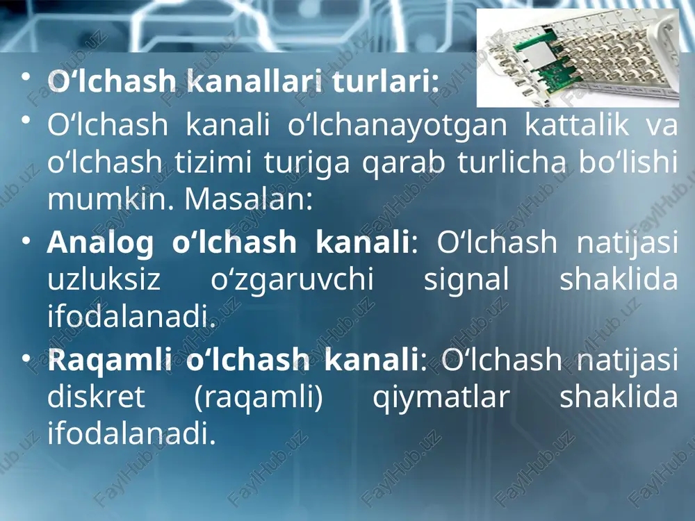 o’lchash tizimlarining o’lchash kanali - Page 3