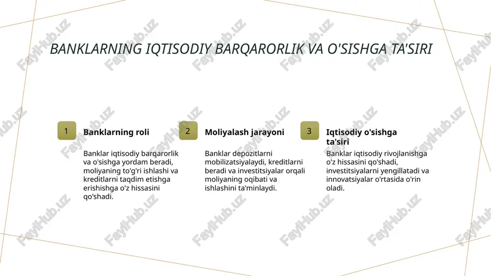 moliya sohasidagi innovatsiyalar banklar moliya sohasidagi innovatsiyalar bilan yangilanmoqda. xizmatlar va texnologiyalar o'zgarib, mobil ilovalar va onlayn xizmatlar kengaymoqda. raqobatbardoshlik va mijozlarga qulaylikni ta'minlash. photo by denys nevozhai on unsplash o'zbekiston bank sohasining rivojlanishi va dunyodagi o'rinbosarlik 1 o'zbekiston bank tizimining rivojlanish bosqichi - o'zbekiston bank sohasi yangi tekshiruvlar va innovatsiyalar bilan o'sib borayotgan, moliyaviy tizimning rivojlanishi jihatdan muhim darajada o'zgarayapti. 2 dunyodagi moliya sohasi bilan solishtirish - o'zbekiston bank sohasining rivojlanishi dunyodagi boshqa moliya tizimlari bilan solishtiriladi, xususan innovatsiyalar va xalqaro moliya tizimlari muqobil ma'lumotlar keltiriladi. 3 o'zbekiston banklarining xalqaro moliyaviy hamkorliklari - o'zbekiston banklarining xalqaro moliyaviy tashkilotlar bilan moliyaviy hamkorliklari rivojlanmoqda, bu esa mamlakatning moliyaviy integratsiyasini kuchaytirishga yordam beradi. xalqaro moliya tizimi va o'zbekiston bank sohasi o'rtasidagi aloqalar moliya tizimining xususiyatlari xalqaro moliya tizimi global moliya sohasidagi o'zgarishlarga ko'mak qiladi va o'zbekiston bank sohasi bilan integratsiya qilish imkoniyatlarini o'rganadi. o'zbekiston bank sohasi innovatsiyalari o'zbekiston bank sohasi yangi texnologiyalarni …
