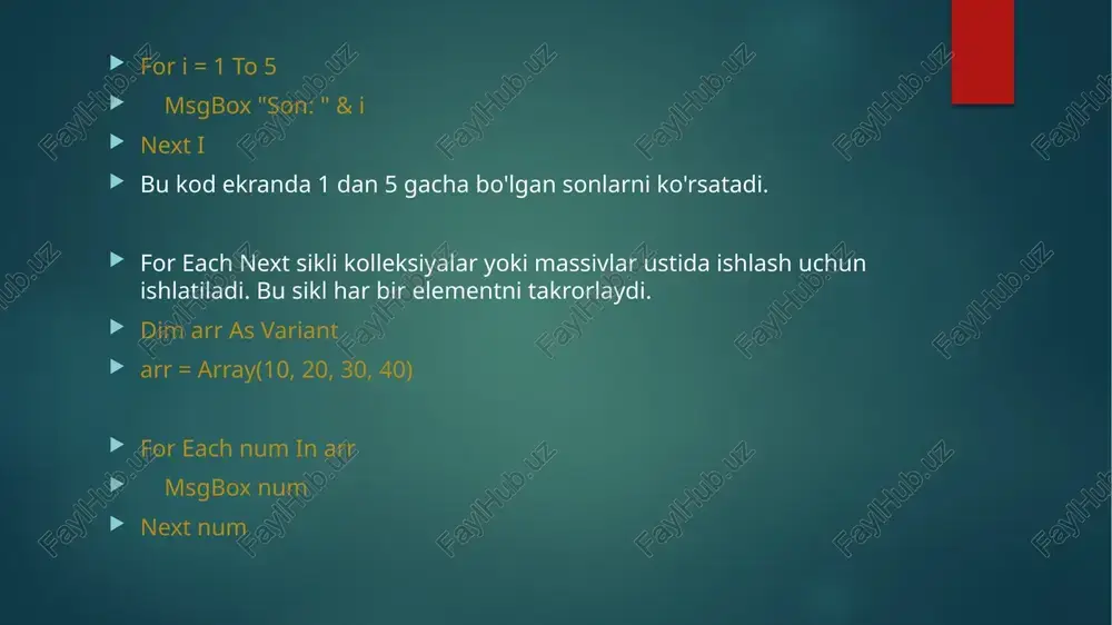 visual basic for applications dasikloperatorlari - Page 3