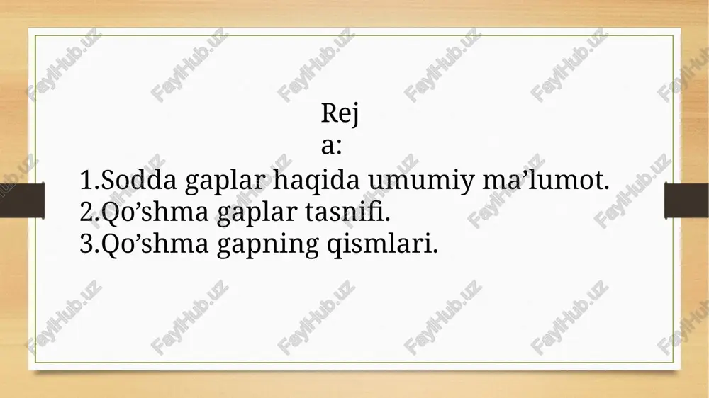 sodda va qo’shma gaplar hamda qo’shma gap qismlari va ularni bog’lovchi vositalar - Page 3