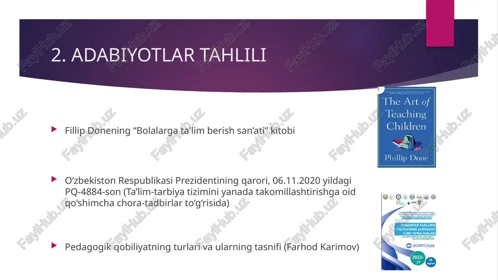 o’qituvchining pedagogik mahoratini oshirish mmibdo’, maktab rahbariyati, direktor o’quv yili davomida qiziqarli dars 2 ota-onaning e’tiborsizligi ota-onaning farzanf ta’limiga e’tiborini oshirish mahalla yetakchilari, maktab psixologi o’quv yili davomida ota-onaning faolligi 3 virtual o’yinlar virtual o’yinlardan xalos bo’lish ota-ona, maktab psixologi har chorakda o’yinlarsiz o’qish samarasi e’tiboringiz uchun rahmat image1.jpeg image2.png image3.png image4.png image5.png image6.png image7.png image8.png image9.png image10.png image11.png image12.png image13.png /docprops/thumbnail.jpeg