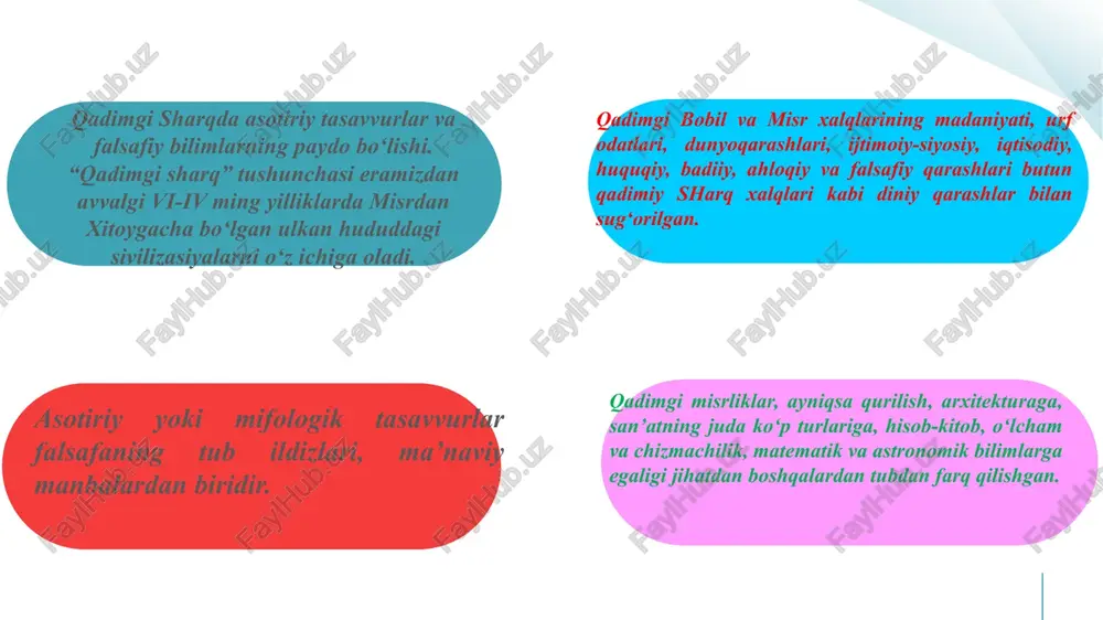 ikki oqimni tashkil qilishadi. tabiiy materialistik yo‘nalishda bo‘lib, uni buddizm, hinduizm, jaynizm, lokayata va chorvaka maktablari tashkil qiladi diniy idealistik yo‘nalishda bo‘lib, unga vedanta, mimansa, sankxiya, yoge, n’yaya, vaysheshika, maktablari kiradi. lokayata va chorvaka maktablari haqiqiy real dunyo, deb insonlar yashaydigan dunyoni tushunadilar. birinchi va ikkinchi oqim 01 02 03 04 lokayata maktabi vakillari, hayotning murakkab shakllari, oddiy shakllarining uzoq davom etgan evolyusiyasi tufayli vujudga keladi, fikricha, inson bir marta yashaydi. inson baxtli hayot kechirishga, o‘zining oqilona ehtiyoj va manfaatlarini qondirishga intilishi kerak. ular nuqtai nazaricha, butun borliq: olov, suv, havo, tuproqning yig‘indisidan iborat bo‘lib, inson ham ana shu to‘rt unsur birikmasidan tashkil topgan. chorvakalar dunyoni hech kim yaratgan emas, balki uning asosida to‘rt moddiy elementlar birligi yotadi, deb hisoblaydilar. ular: «olovni kim issiq qildi, suvni kim sovuq qildi?» va kabi savollar berib, «ularning hammasini shu hodisalarning o‘zidan qidirish kerak», - deb javob qaytaradilar. ularning tarafdorlari dunyoni, tabiat hodisalarini, ular …