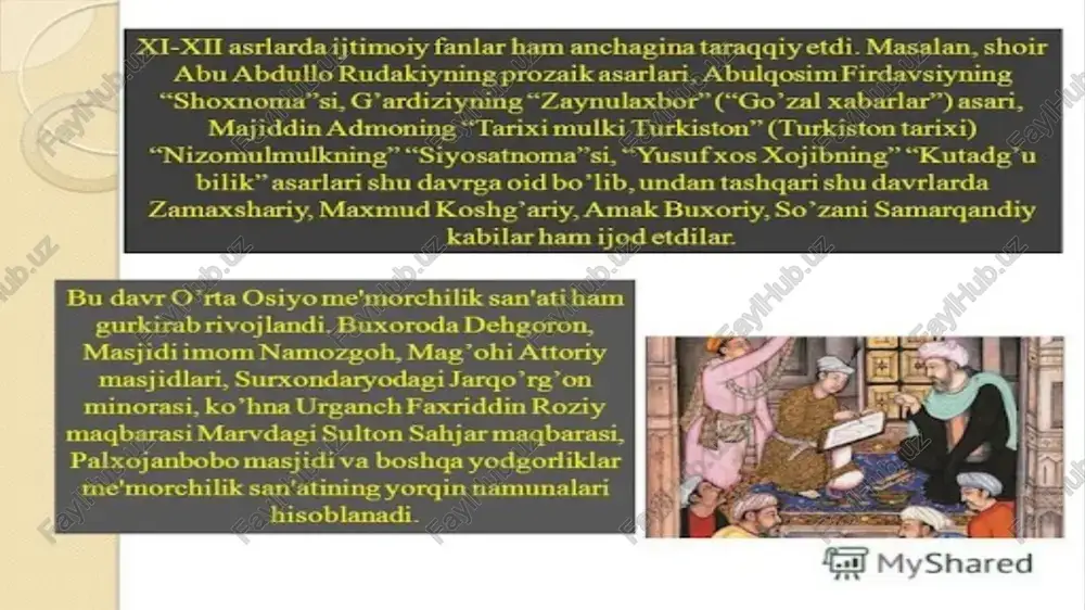 ix-xii asrda mamlakatimiz hududidagi madaniy uyg'onish - Page 3