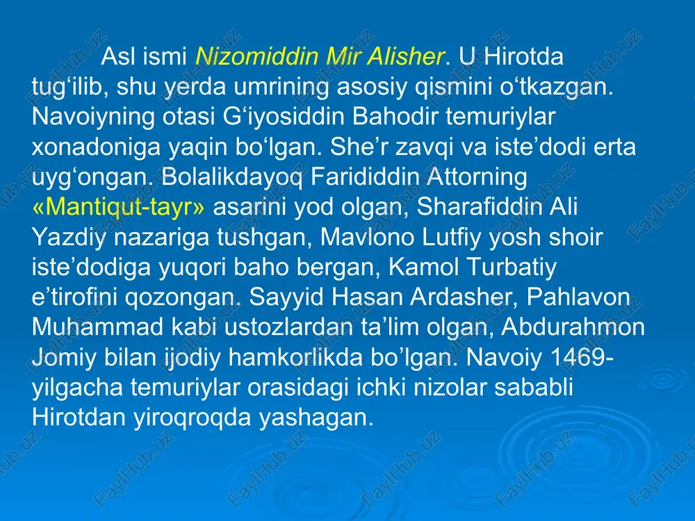 mir alisher navoiy hayoti va ijodi - Page 3