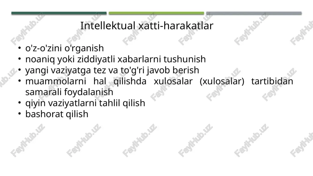 ladi. gipermatnli tizimlar matnli maʼlumotlar bazalarida kalit soʻzlar boʻyicha qidirish uchun moʻljallangan. kontekstli yordam tizimlari gipermatn va tabiiy til tizimlarining alohida holatidir. kognitiv grafik tizimlar internet axborot xizmatlari foydalanuvchisining davom etayotgan voqealarga mos ravishda yaratilgan grafik tasvirlar yordamida o'zaro ta'sirini ta'minlaydi. tabiiy til tizimlari va nutqni aniqlash tizimlari bunday tizimlarni qo'llash sohalari: aqlli interfeys (asosan ma'lumotlar bazalari uchun) matnni grammatik va semantik tahlil qilish insho yozish, xatlar bir tabiiy tildan ikkinchisiga tarjima qilish bir dasturlash tilidan boshqasiga tarjima qilish kompyuter nutqini aniqlash va sintez qilish neyron tarmoqlar neyron tarmoqlari neyron (asab hujayrasi) funksiyasini modellashtirish asosida yaratilgan. qo'llash: tasniflash muammolarida prognozlash vazifalarida iqtisodiyot va boshqaruvda neyron tarmoqlarni qo'llash sohalari kredit riskini boshqarish birjadagi vaziyatni bashorat qilish ko'chmas mulkni baholash valyuta kurslari dinamikasini prognoz qilish kvitansiyani avtomatik aniqlash soliqlarni to'lashda huquqbuzarliklarni aniqlash qimmatli qog'ozlar bozorini tahlil qilish kreditlarni berish valyuta kursini bashorat qilish lavozimga nomzodlarni baholash resurslarni optimal taqsimlash bilimlarni ifodalash modellari …