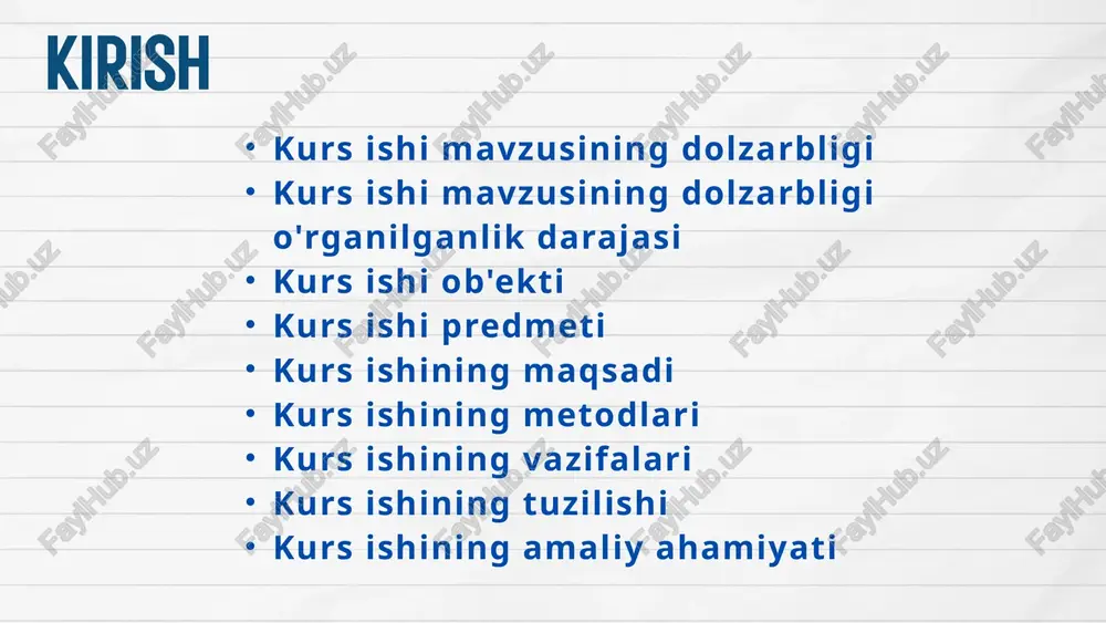 ardagi (ta’lim, sog‘liqni saqlash) ahamiyatini yoritish. sezgi va idrokning o‘quv jarayoni, kasb tanlash, diagnostika, reabilitatsiya va boshqa amaliy yo‘nalishlardagi roli va ahamiyatini ochib berish. i bob. sezgi va idrok – birlamchi psixik jarayonlar sifatida 1.1. sezgining psixologik mohiyati va vazifalari sezgi inson psixikasining eng birlamchi va asosiy jarayonlaridan biridir. u tashqi muhitdan keladigan turli xil ma’lumotlarni qabul qilishga xizmat qiladi va organizmga atrofdagi voqealar haqida xabardorlik beradi. sezgi orqali olingan axborot inson ongida idrok, tafakkur va qaror qabul qilish jarayonlarini yuzaga chiqaradi. shunday qilib, sezgi inson faoliyati uchun zarur bo‘lgan dastlabki ma’lumotlarni taqdim etadi va turli vaziyatlarga moslashish imkonini yaratadi. 1.2. sezgi turlari va xususiyatlari sezgi organlari orqali faoliyat ko‘rsatadigan sezgi turlari juda xilma-xildir. eng mashhurlari — ko‘rish, eshitish, hid bilish, ta’m bilish va tana sezgilari hisoblanadi. har bir sezgi turi o‘ziga xos fiziologik mexanizmlar, sezuvchanlik darajasi va adaptatsiya qobiliyatiga ega. masalan, ko‘z organi yorug‘lik to‘lqinlarini qabul qilsa, quloq tovush …