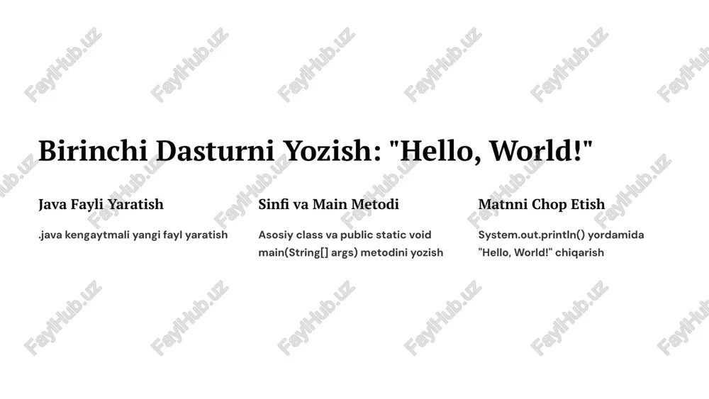 java-da birinchi dasturni yaratish: kirish - Page 3
