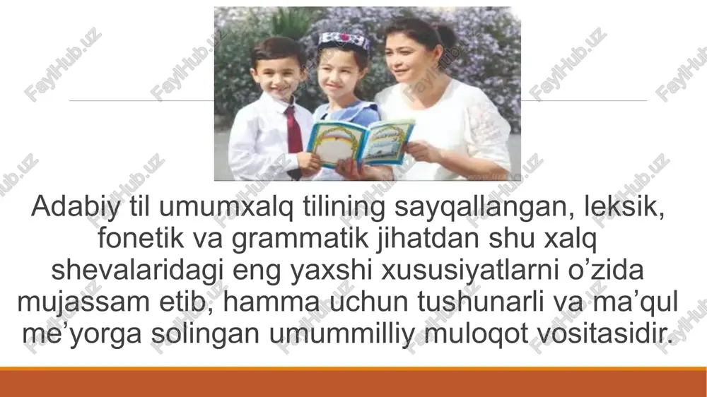 iyatlarni kengaytirish, boyitishni taqozo qilmoqda. bunda adabiy til xalq tilining boshqa ko'rinishlaridan nisbatan boy lug'aviy tarkibga, takomillashgan grammatik qurilishga egaligi hamda uslubiy tarmoqlarining rivoj topganligi bilan farqlanish bilan birga, ulardan muhim manba sifatida ham foydalanadi, tilning boshqa ko'rinishlari taraqqiyotidan ham manfaatdor. jumladan, xiv asrda o'zbek tilining taraqqiy etishi nafaqat alisher navoiy dahosi va iqtidori bilan, shuningdek, markaziy osiyoni bir geografik va siyosiy muhitga kiritgan temuriylar davlatchiligi bilan ham bog'liq edi. barchamizga tarixdan yaxshi ma'lumki, diyorimizdagi birinchi renessans davri somoniylar davriga to'g'ri kelib, ushbu davrda buyuk ajdodlarimizning yaratgan ilmiy-falsafiy asarlari va olamshumul kashfiyotlari islom sivilizatsiyasiga tamal toshi bo'ldi. renessansning ikkinchi davri esa –amir temur va temuriylar davriga to'g'ri kelib, nafaqatmovarounnahr, balki butun markaziy osiyo o'lkalari o'z taraqqiyotining yangi pog'onasiga ko'tariladi.mana endi, prezident shavkat mirziyoyevning tashabbusi bilan yangi o'zbekistonning 3-renessansiga poydevor qo'yar ekanmiz, bu jarayonda ilm-fan va madaniyat tili –uslubining o'z o'rni bo'ladi deb o'ylaymiz alisher navoiy asarlarini o'z ona tilida yozib, …