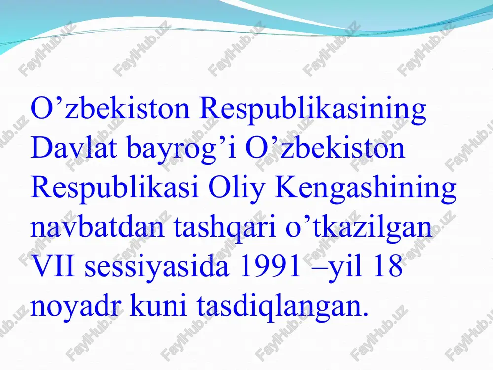 o’zbekiston respublikasining davlat bayrog’i - Page 3