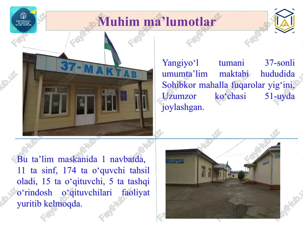 ‘z samarasini berishi mumkin 5. maktabda ota-onalar majlislariga asosan onalar kelishadi ota-onalar birday mas’uliyatni his qiladi “otalar majlislari” ko‘proq norasmiy, noan’anaviy, qiziqarli tashkil etilsa, otalar farzandlar ta’limiga va tarbiyasiga yana ham mas’uliyatliroq bo‘ladi muammo yuzasidan xorijiy tajribalarning o’rganilganligi finlandiya: fnlandiya maktablarida ota-onalarining ishtiroki juda katta ahamiyatga ega. fin modeli ota-onalar va o’quvchilar o’rtasidagi hamkorlikni oshirishga asoslangan. ota-onalar o’quvchilarning ta’lim va tarbiyasi ustida o’zlarining ishtirokini ko’rsatishda muhim rol o’ynaydilar. bu modelda ota-onalar mashxur “kunlik bir so’z” darslariga qatnashib, o’quvchilarning ta’lim jarayonini o’zlashtirishlariga yordam berishadi. ularning ishtiroki, o’quvchilarning o’zlarini rivojlantirish va o’qituvchilar bilan o’zaro a’loqalarini kuchaytirishga yordam beradi. bundan tashqari, ota-onalar maktab ishlariga qatnashish va o’quvchilarning ta’limiy muhitini o’rganish va yaxshilashga yordam berishadi. yaponiya: yaponiyada ota-onalar “ko-yo-kai” deb ataladigan o’quvchilar ota-onalar assotsiatsiyasiga a’zo bo’lishadi. bu assotsiyatsiya ota-onalar va maktablar o’rtasidagi hamkorlikni ko’rib chiqish va ta’minlash maqsadida ishlaydi. yaponiyada ham mahallalar mavjud. mahallada ham “yoshi kattalar jamiyati” (“cho’nai kai”) tuziladi, unda ham 1 …