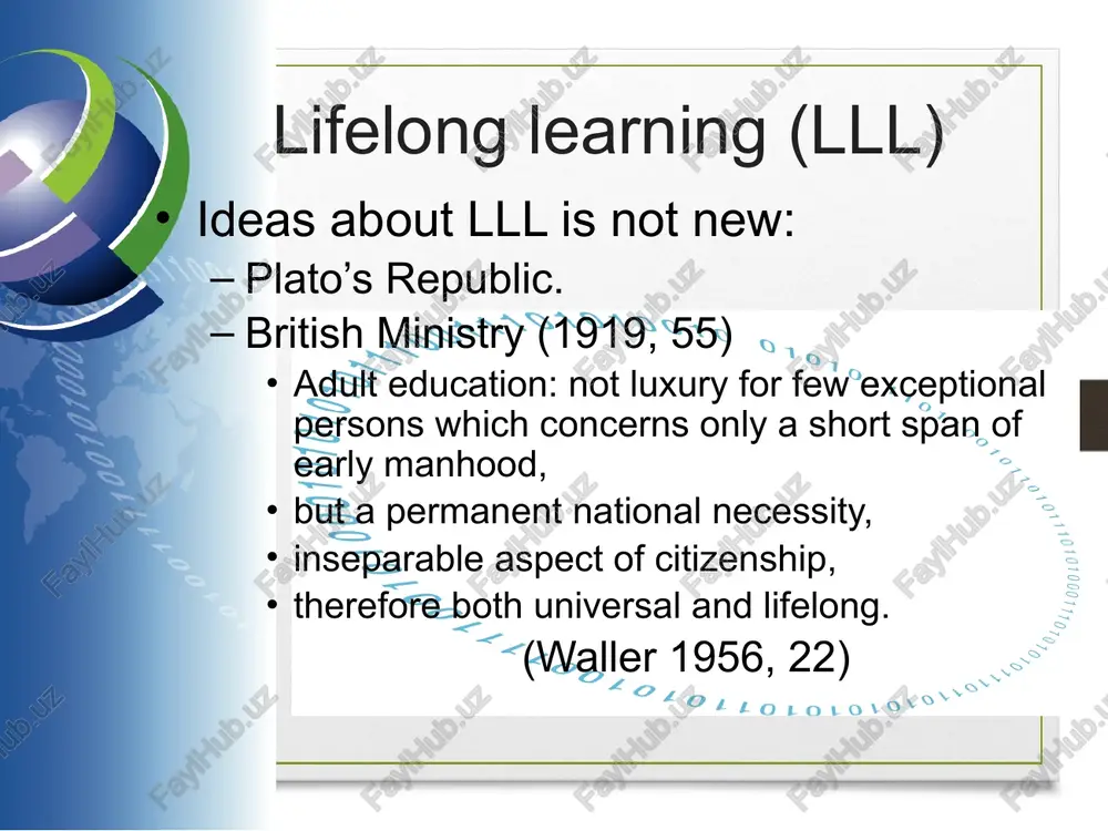 rs of learning” -changed since the 1990ies individual opportunities/learning to know, do, be, live together organisational structures, processes, “learning” systems/ businesses 16 creating learning societies is the challenge of the future future starts today 17 image5.png image6.png image7.png image8.png image3.png image4.png