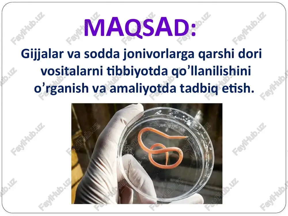 davolanganda bemorlar uni yaxshi ko'tarishlari mumkin, davomli qo'llanganda bosh og'rishi, bosh aylanishi, ko'ngil aynishi, qusish va terida (ayniqsa, bolalarda) o'zgarishlar - dermatit paydo bo'lishi kuzatiladi. agar xingamin kollagenoz, artritlarda katta miqdorda yuborilsa jigarda, yurak mushaklarida distrofik o'zgarishlar yuz berishi mumkin. xloridin turli plazmodiylarning jinssiz, eritrotsitar shakllariga qarshi ta’sir ko'rsatadi, plazmodiylarning - gamontalarini ham jarohatlaydi. modda plazmodiylarning hujayralarda bo'linishiga to'sqinlik qiladi, foli kislota almashinuvini izdan chiqaradi. xloridinning ta’siri sekin boshlanadi va uzoqroq davom etadi, chunki to'qimalarda to'planishi mumkin. bezgakning o'tkir xurujlarida xloridin xingamin bilan birga qo'llanadi, ta’siri uzoqroq davom etgani uchun bezgak xurujlarining oldini olish hamda shaxsiy profilaktika uchun qo'llanadi. xloridin bolalar uchun ancha zaharli hamda embriotoksik va teratogen ta’siri bor. yosh bolalarda xloridin leykopeniya, giperxrom anemiya, dispeptik o'zgarishlami yuzaga keltirishi mumkin. sulfanilamidlar ham eritrotsitlardagi shizontlarga qarshi ta’sir ko'rsatadi, ular paraaminobenzoy kislotaga qarama-qarshi bo'lib, shizontlarni jarohatlaydi. gistoshizotrop moddalar - xloridin, primaxin to'qimalardagi plazmodiylarga qarshi ta’sir ko'rsatadi. xloridin plazmodiylarni preeritrotsitar, primaxin paraeritrotsitar …
