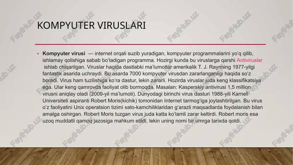 tobora ravshan bo'lib bormoqda, shuning uchun bozordagi barcha yirik nomlar uni amalga oshirmoqda. windows - bozordagi eng mashhur ot, lekin u zararli aktyorlar uchun ham eng katta maqsaddir. shu sababli, zararli dasturlarning aksariyati shaxsiy kompyuterlarni nishonga olish uchun maxsus ishlab chiqilgan bo'lib, eng ko'p odamlarga hujum qilish imkonini beradi. windows 10 va 11 o'rnatilgan windows defenderni o'z ichiga oladi, ammo bu bugungi kundagi barcha hujumlar va viruslardan himoyalanish uchun etarli emas. bitfender yuqori darajadagi xavfsizlikka erishish uchun funksionallik, samaradorlik va oddiy interfeysni birlashtiradi. u xavfsizlik devori va fayl xavfsizligi bilan ta'minlangan, barchasi bittada. xavfsizlik yechimi, shuningdek, to'lov dasturi hujumlarini tarqatishning oldini olish bilan birga ma'lumotlaringizni xavfsiz saqlaydigan ilg'or anti-ransomware qalqoniga ega. kompaniyaning so'zlariga ko'ra, u yillik byudjetining katta qismini sun'iy intellekt bo'yicha tadqiqotlarga sarflaydi, ya'ni sun'iy intellekt rivojlangan sari uning yechimlari yanada yaxshilanishda davom etadi. antiviruslarning vazifasiga ko’ra turlari hozirgi vaqtda viruslarni yo'qotish uchun ko'pgina usullar ishlab chiqilgan va bu …