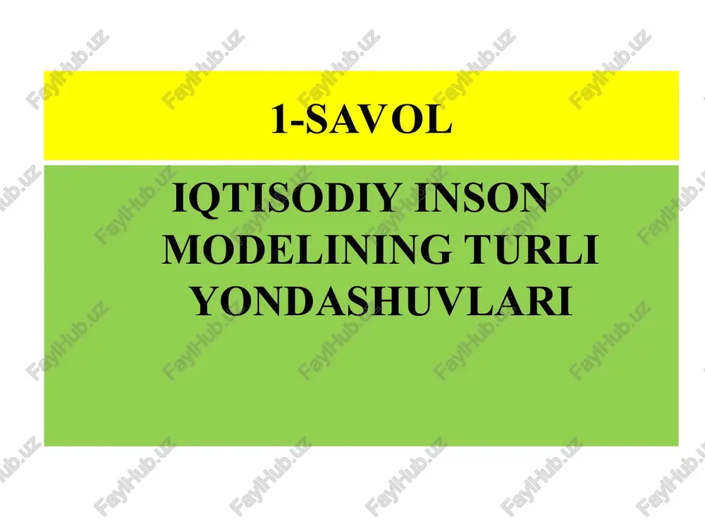 asoslanib insonning to’rta jismoniy barkamollik darajalarini ajratish mumkin: 1.jismoniy baquvvat inson(mehnatga yaroqli kishi). 2.jismoniy bequvvat inson(yosh bola, qariya va nogiron kishilar). 3.jismoniy purquvvat yoxud o’ta baquvvat inson(sportchilar, harbiy kishilar). 4.jismoniy kamquvvat inson (kasal kishilar). inson sog`ligi omillari insonning ma’naviy barkamolligi barkamol avlodning ma’naviy etuklik fazilatlariga quyidagilar kiradi: iqtisodiy madaniyatlilik; halollik; adolatlilik; saxiylik; xushmuomalalik; ijtimoiy faollilik; jonkuyarlik; g`amxo’rlik; intizomlilik; mas’uliyatlilik; dadillik; chiqishimlilik; altruist va boshqalar. insonning aqliy barkamolligi inson aqliy kamoloti darajasini «aql sig`imi» ko’satkichi orqali miqdoriy o’lchash uslubiyoti: iq = pha x ma , bu erda, iq – aqliy kamolot darajasi (intelligence quotient); pha – jismoniy yosh (physical age); ma – aqliy yosh (mental age). masalan, 20 yoshli kishini intellektual testlar orqali o’rganish natijasida, agar u 100dan 40 sharti o’lchov birligi (sh.o’.b)ni to’plansa, bu holda, uning aqliy kamolot darajasi (iq)-800(20x40)ga teng bo’ladi. yoki intellektual test sinovlaridan 25 sh.o’.b. to’plangan 30 yoshli kishining aqliy kamolot darajasi 750 (30x25)ga teng bo’ladi. «aql …