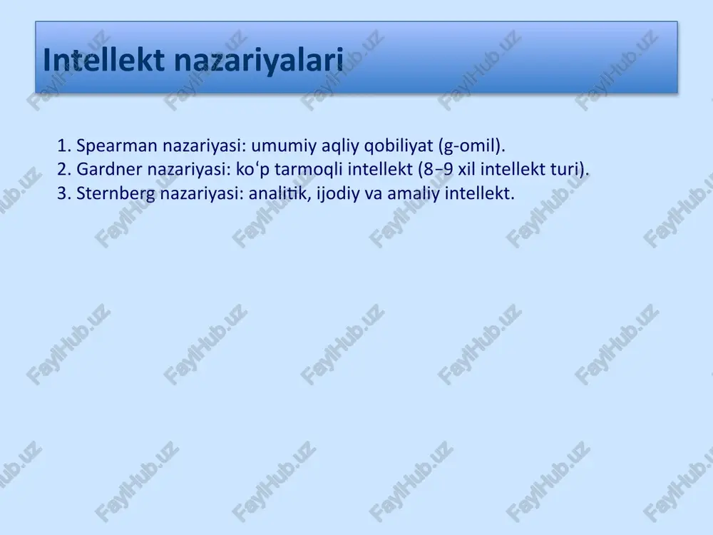 intellekt tushunchasi va individual farqlar - Page 3