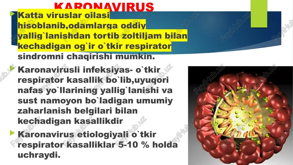 ursi 10-12 kun. ambroksol sirop 30 mg/5 ml 100ml, 10 mg/kg/sutka. (3-4 marta) ovqatdan keyin ozgina suv bilan aralashgan xolda. sirop 2 yoshgacha –2,5 ml 2 marta/sutka, 2-5 yoshga – 2,5 ml 3 marta/sutka, 5 yoshdan katta – 5,0 ml 2-3 marta/sutka. dastlabki ikki kunlikda dozani 2 martagacha oshirish mumkin. atsetiltsistein ingalyatsiya 2-5 ml 20% aralashma 15-20 minut oralig'ida sutkasiga 3-4 marta. natriy tuzli benzilpenitsillin – m/o yoki v/i 1000000ed; 100000 ed/kg 4 marta/sutka. jenshen nastoykasi - 1 tomchidan kuniga 3 marta 10-14 sutka. reopoliglyukin, reosorbilakt, reoglyuman - 200 ml. odam normal immunoglobulini - r-r s/m/o tomchilatib 1.5 ml/1 doza: 0,5 ml/kg, sutkasiga 10 ml.dan ko'p bo'lmasligi kk. klaritromitsin – tab. 500mg. 12 yoshdan katta bolalarga - 250 mg sutkada 2 marta. sulfat magniy 25% - 5ml; 0,1-0,2 ml/kg, m/o sutkasiga. birinchi 48 soatda tiloron (odam interferon induktori) – 0,125g, keyingi 48 soat oralig'ida 0,125g.dan, davolash kursi – 2,5 g. …