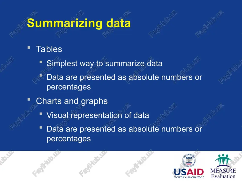 . * bar chart comparing categories in this bar chart, we’re comparing the categories of data, which are the different sites. you see a comparison between sites by quarters and between quarters over time. * stacked bar chart represent components of whole & compare wholes number of months patients have been enrolled in hiv care number of months female and male patients have been enrolled in hiv care, by age group data source: aidsrelief program records january 2009 - 20011 a stacked bar chart is often used to represent components of a whole and compare the wholes (or multiple values). here, you see the number of months female and male patients have been enrolled in hiv care, by age group. by looking within each bar, you see the age breakdown by gender, and by looking at both bars together, you can compare the number of months enrolled for both males …