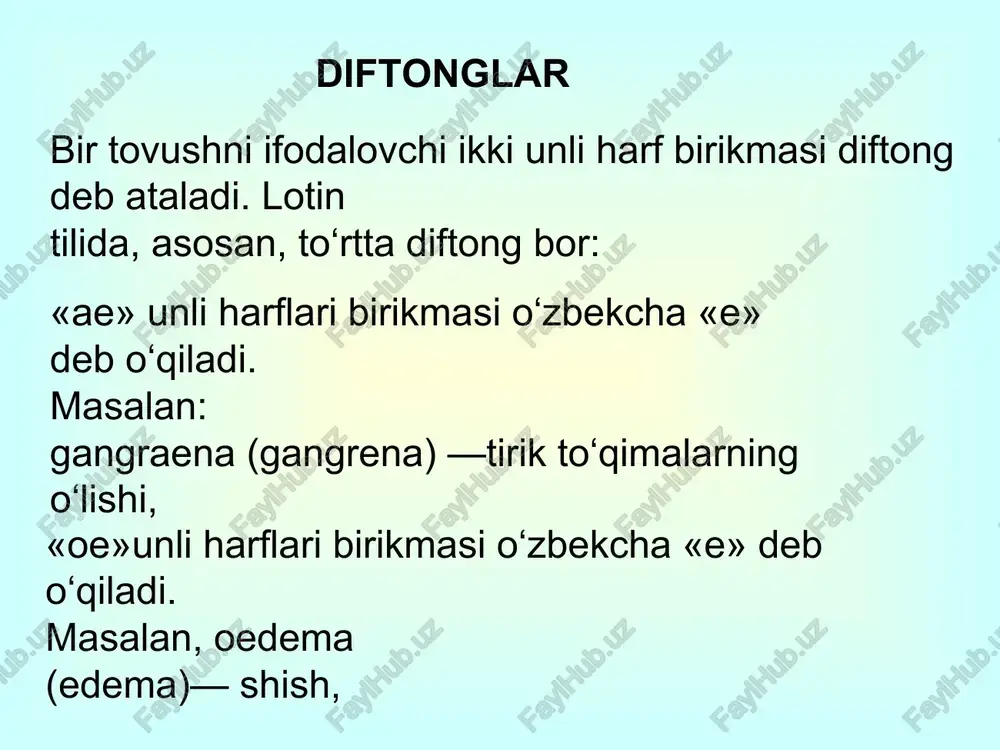 diftong va digraflar. xarf birikmalari - Page 3