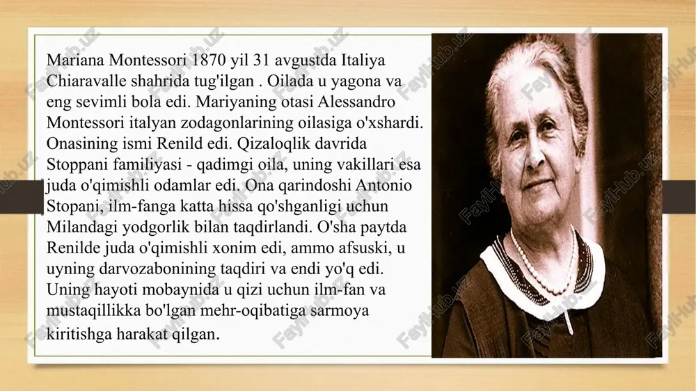 aloqning o'zidan so'ragan holatlarda bo'lishi kerak. mustaqillik bolani o'z qobiliyatlariga ko'proq ishontiradi, shaxsiy yutuqlarni munosib baholashga o'rgatadi. bolalar maxsus ravishda uyushtirilgan muhitda o'sadi va o'rganadilar. didaktik material har bir bola uchun erkin bo'lishi kerak. hamma rioya qilish kerak bo'lgan qoidalar mavjud. turli yoshdagi bolalarni bir guruhga o'rgatish. bu ham katta yoshdagi, ham yoshlar uchun yaxshi. kichik o'quvchilar oqsoqollarga jalb qilinadi, katta bolalar esa bu erga yordam beradi. o'quv materiallari bolaning xatosini mustaqil ravishda topishi va tuzatishi uchun mo'ljallangan. yaxshi yoki yomon o'quvchilar yo'q. bolaning yutuqlari faqat oldingi natijalar bilan solishtirilishi mumkin. montessori uslubi uyda yoki ta'lim muassasalarida qo'llaniladimi, nima bo'lishidan qat'i nazar,hamma joyda amal qiladi. materiallar bilan ishlash alohida gilam ustida amalga oshiriladi. sinf xonasida shovqin qilolmaysiz, jimgina harakatlaning. bolalar zudlik bilan stullarni jimgina ko'tarib yurishadi. birgalikda yashash huquqi qoidasi: sizning erkinligingiz boshqa birining shaxsiy makonining boshlanishi bilan yakunlanadi montessori usulini o'z uyida qo'llashni istagan ota-onalar uchun tavsiyalar: o'g'ilingiz yoki …