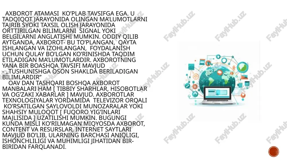axborot nima va uning manbalari - Page 3