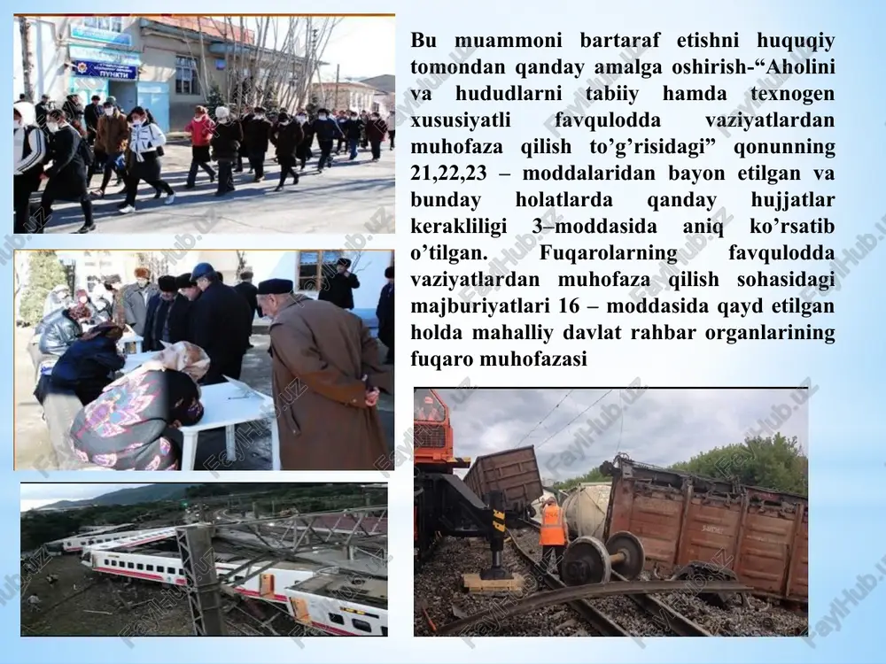 g’ilib, suniy to’g’on xosil qilishi. tog’lar jinslarning nurashi suv omborlarining buzilishi oqibatida. suv toshqinlari turli joylarda jumladan o’zbekistonda xam tez-tez bo’lib turgan respublikamizga tegishli bo’lgan suv omborlaridan 55.5 mlrd m3 dan ortiq suv saqlanib, ular orqaliy asosan qishloq xo’jaligini suv bilan tamirlab katta iqtisodiy samara oladi ”favqulodda vaziyatlarda fuqaro muhifazasi” toshkent 2005 yil o.qudratov. t.g’aniyev” favqulodda vaziyatlar uchun tibbiy hamshiralar tayyorlash”toshkent 2006yil r.ramazonova favqulotda vaziyatlar toshkent 2007 yil nigmatov t xayot faoliyati xavfsizligi andijon 2020 yil a.yuldashev, s.sofiyev, s.isamov. foydalanilgan adabiyotlar necha oydan so’ng elektr payvandchilari qaytadan mexnat xavfsizligi bo’yicha yo’riqnoma (instruktaj,) olishlari kerak 3 oy 4 oy 5 oy 6 oy inson organizmni elektr to’kiga qarshiligi xisoblashlarda necha om qilib olinadi 1000 om 10 om 100 om 10000 om kimyoviy ko’pik bilan o’t o’chirgich uchun belgilangan o’t o’chirgich markasini ko’ring obp–10 ou-2, ou–8 op -5. op–1 obpa–10 sezuvchan to’k necha ma bo’ladi 2 ma 4 ma 8 ma 12 …