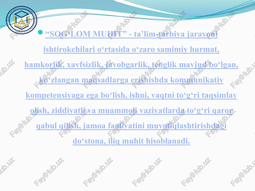 ituvchilarni mukammallikka intilishga rag'batlantirish doimiy kasbiy rivojlanish va innovatsiyalarni rag'batlantiradi, bu esa o'qitish usullari va maktab samaradorligini doimiy ravishda yaxshilashga olib keladi 3.o'qituvchilarning imkoniyatlarini kengaytirish: o'qituvchilar raqobatlasha oladigan va ustunlikka erisha oladigan qo'llab-quvvatlovchi muhitni ta'minlash ularni o'zlarining kasbiy o'sishiga egalik qilishga undaydi, bu esa ishdan qoniqish va ma'naviyatning oshishiga olib keladi 4.maktab obro'sini oshirish: xodimlar o'rtasida sog'lom raqobatni targ'ib qiluvchi maktablar ko'pincha yuqori iste'dodlarni o'ziga jalb qiladi, ta'lim sohasidagi yutuqlari uchun e'tirofga sazovor bo'ladi va ularning jamiyatdagi obro'sini oshiradi. 5.milliy taraqqiyotga hissa qo‘shish: yuqori malakali va g‘ayratli pedagog kadrlar ta’lim taraqqiyotini rag‘batlantirish hamda jamiyat va mamlakatning umumiy rivojlanishiga hissa qo‘shish uchun zarurdir muammo yuzasidan xorijiy tajribalar o‘rganilganligi sog’lom raqobat yaponiyada jamoaviy sport tadbirlari , dam olish kunlari va boshqa ijtimoiy faoliyatlarni tashkil etish orqali jamoada sog‘lom muhit va birdamlikni oshiradi. turkiya maktablarida pedagog xodimlar o‘rtasidagi raqobat turli omillarga asoslangan bo‘lib, bu raqobatni va konstruktiv holatda saqlash uchun bir qancha choralar …