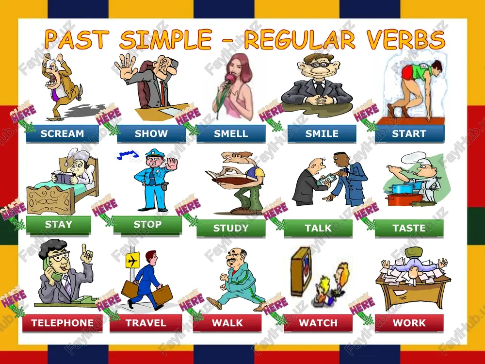 past simple - regular verbs - Page 3