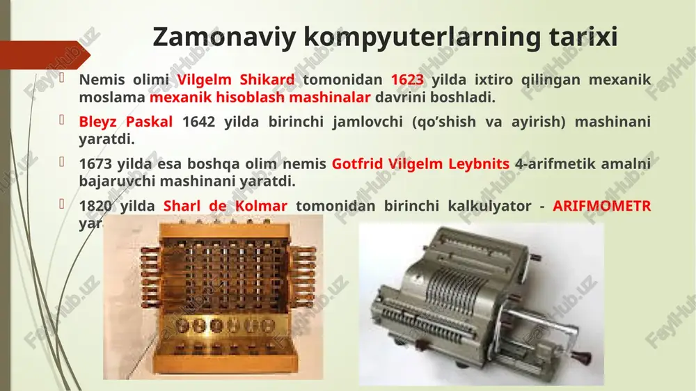 shaxsiy kompyuter bo'lib, uning asosiy qismi va monitori birlashgan holda bo'ladi. bunday kompyuterlarning ko'pchiligi deyarli standart klaviaturaga, kompyuter grafikasi vositalariga ega. shaxsiy kompyuterlar va serverlar shaxsiy kompyuterlar - uyda va ish joyida turli masalalarni yechishda foydalaniladigan ibm rusumidagi kompyuterlar. axborotlarga ishlov berish tezligi va xotira tizimi ish faoliyatimizdagi oddiy masalalarni yechishga yetarli hisoblanadi. server kompyuterlar – fan va texnikaning turli sohalariga oid masalalarni yechishga hamda tarmoqdagi kompyuterlarga o'z resurslarini taqdim etishga mo'ljallangan kompyuterlar. ularning amal bajarish tezligi va xotira hajmi shaxsiy kompyuterlarnikiga qaraganda ancha yuqori hisoblanadi. superkompyuterlar superkompyuterlar – juda katta tezlikni talab qiladigan va katta hajmdagi masalalarni yechish uchun mo'ljallangan tizimdir. bu kompyuter tizimlari 1 sekundda o'n trillion amal bajaradi. shaxsiy kompyuterlarning asosiy qurilmalari kompyuterning asosiy qurilmalari: tizim bloki monitor klaviatura sichqoncha asosiy plata asosiy plata atamasi inglizcha maze bord so'zidan kelib chiqqan. asosiy plata kompyuterni ko'p tomonlama umumiy tuzilmasini aniqlab beruvchi asosiy qurilmalaridan biridir bu qurilma, yirik, ko'p …