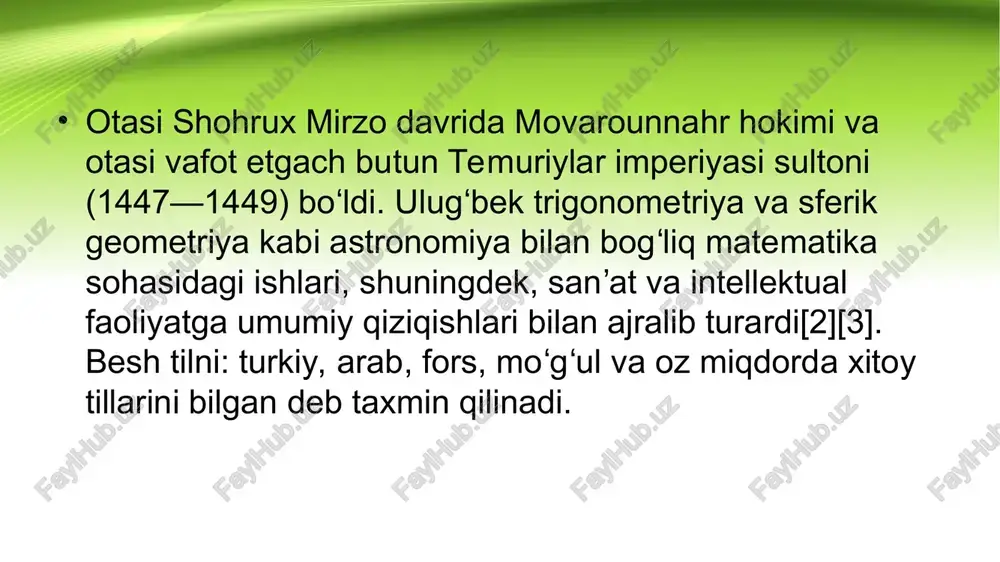 ulug'bek hayoti va faoliyati - Page 3