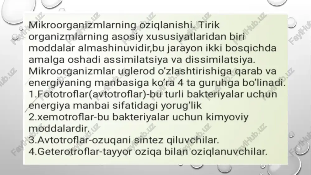 mikroorganizmlarning oziqlanishi - Page 3