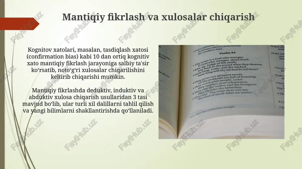 mantiqiy fikrlash va xulosalar chiqarish - Page 3