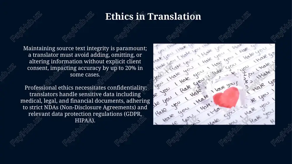 achieve functional equivalence. the field of translation involves various modes, including written (e.g., 2000+ word documents), simultaneous (real-time interpretation during events) and consecutive (taking notes for later translation), each demanding specific skill sets and expertise. thank you for your attention @taqdimot_robot image5.jpg image6.jpg image7.jpg image8.jpg image9.jpg image10.jpg image11.jpg image12.jpg image1.jpg