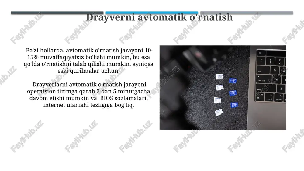 hinchi tomon drayver yuklash dasturlari 1000 dan ortiq qurilmalar uchun drayverlarni avtomatik aniqlaydi va o'rnatadi, bu esa vaqtni tejashga yordam beradi. uchinchi tomon drayver yuklash dasturlari eski yoki kamdan-kam ishlatiladigan qurilmalar uchun drayverlarni topishda foydali bo'lishi mumkin, chunki ular katta ma'lumotlar bazasiga ega. eski drayverlarni o'chirish "display driver uninstaller" (ddu) kabi maxsus dasturlar eski grafik kartasi drayverlarini, shu jumladan, qoldiq fayllarini to'liq o'chirishda samarali. dasturni ehtiyotkorlik bilan 3-4 bosqichda ishlating. windows'ning "program and features" (dasturlar va xususiyatlar) bo'limidan drayverlarni o'chirish mumkin, ammo bu usul faqat dasturiy ta'minotni o'chiradi, ba'zi qoldiq fayllar tizimda qolishi mumkin, shuning uchun qo'shimcha tozalash kerak bo'lishi mumkin. ishlab chiqaruvchining veb-saytidan yuklash yuklab olingan haydovchi fayli .exe, .zip yoki .msi kabi formatlarda bo'lishi mumkin. o'rnatishdan oldin, antivirus dasturingizni tekshirib ko'ring va faylning to'g'riligini tekshiring. ba'zi ishlab chiqaruvchilar haydovchilarni avtomatik aniqlash va o'rnatish xususiyatiga ega maxsus dasturlarni taklif qilishadi. bu jarayonni soddalashtiradi va 1-2 minut ichida tugallanadi. e'tiboringiz …