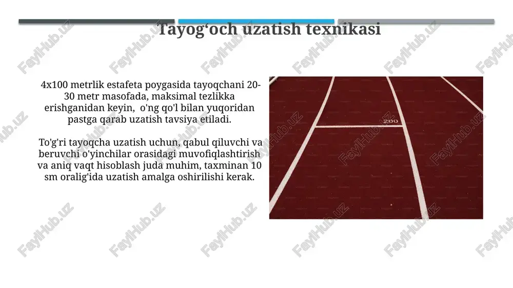 estafetali (4x100)ga yugurish texnikasini urganish - Page 3