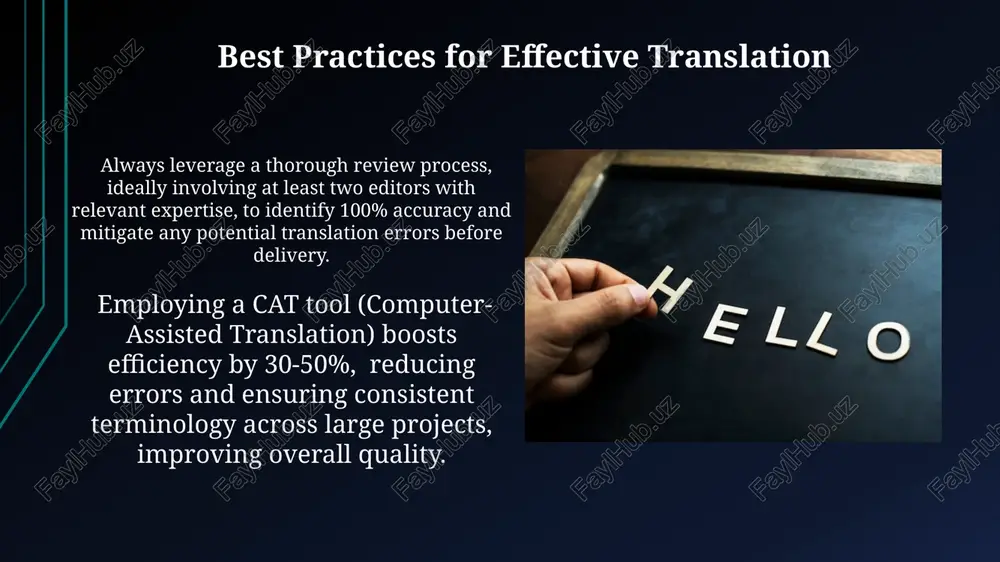 cultural adaptation for effective communication. identifying source and target languages target language selection depends on several factors, including the intended audience's linguistic background (l1, l2 proficiency) and the specific communication objectives (e.g., formal vs. informal register). consider regional dialects as well. employing automated language identification tools (like google translate's api) can provide a fast initial assessment, but human review remains essential for complex texts or those incorporating multiple languages or code-switching; this improves accuracy to over 95%. introduction the introduction should concisely state the purpose of your presentation in 2-3 sentences, establishing a clear objective for the audience within the first 60 seconds, thus optimizing engagement. a well-structured introduction typically follows a 3-part framework: establishing context (30%), stating the thesis (40%), and outlining the main points (30%), ensuring a logical flow for the subsequent sections. the human element in translation human translators leverage linguistic creativity and stylistic adaptability—essential for conveying …