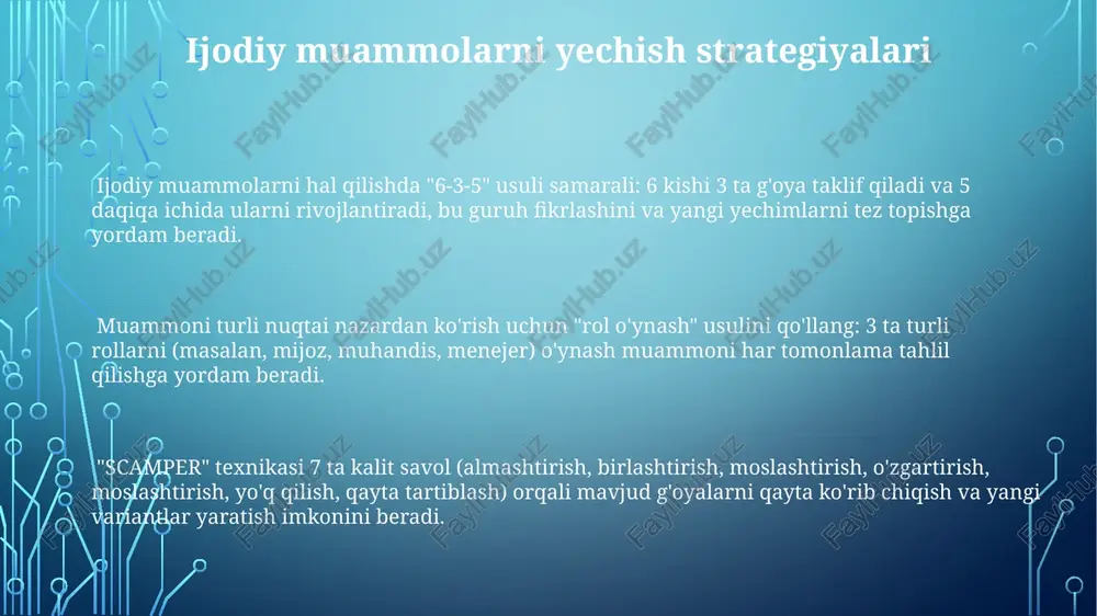 ijodiy fikrlashni rivojlantirish usullari - Page 3