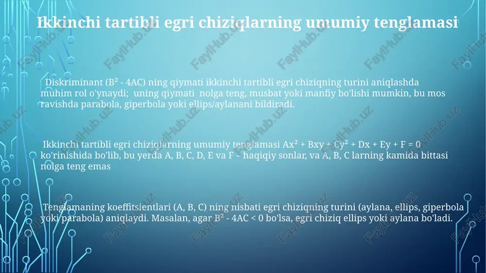 ikkinchi tartib egrilari ta'rifi - Page 3