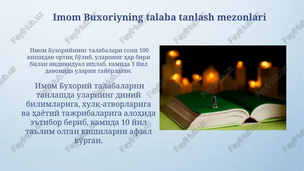 imom al-buxoriyning pedagogik gʻoyalari - Page 3
