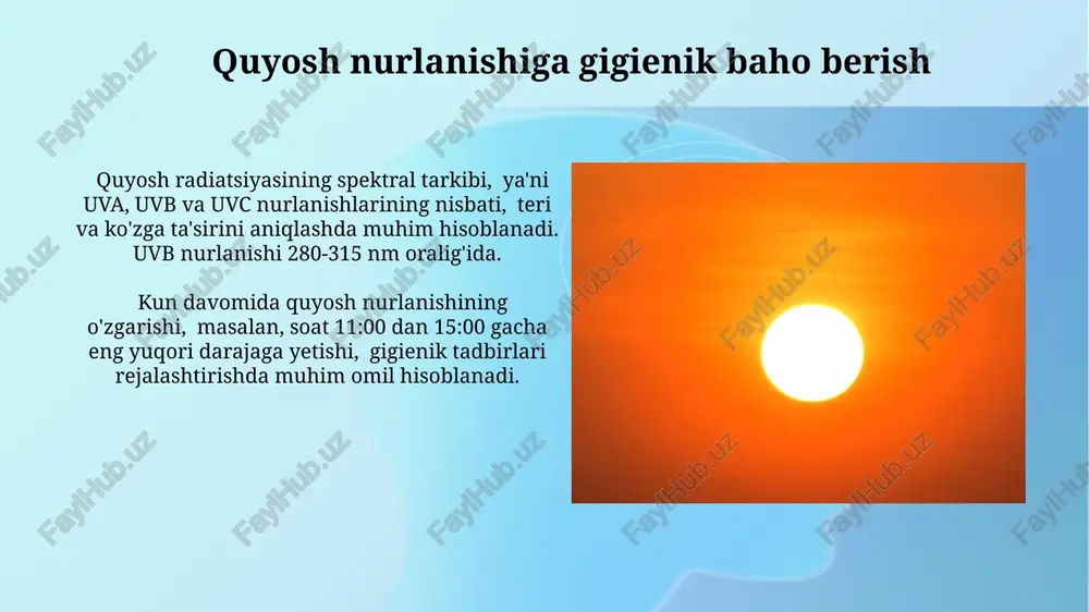 quyosh radiatsiyasining gigienik baholash - Page 3